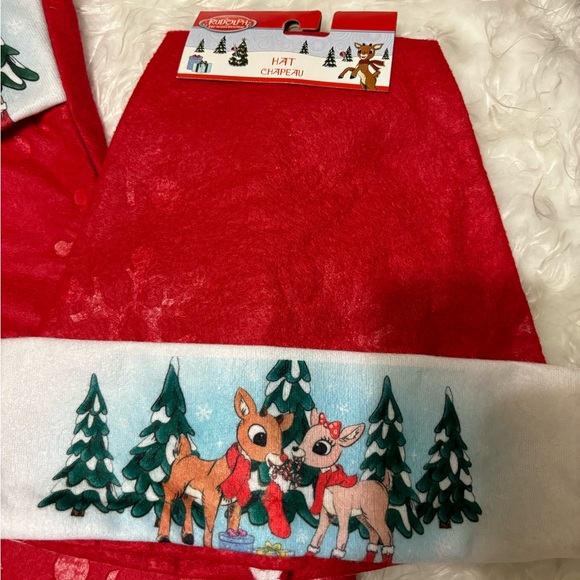 Bundle Rudolph Hanging Ornament,Stocking & Hat Merry Christmas NEW - Picture 4 of 6